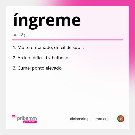 Significado de íngreme