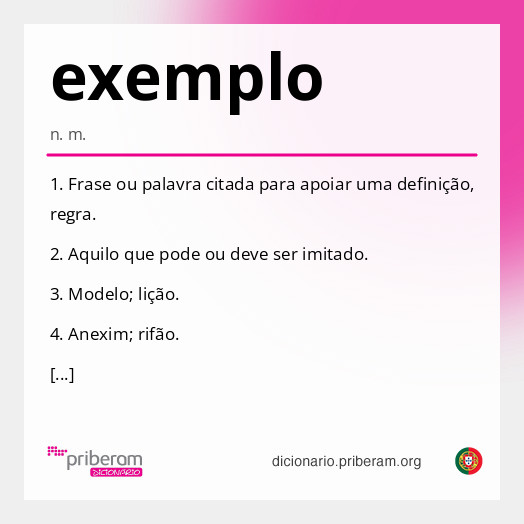 Significado de exemplo